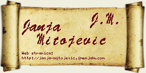 Janja Mitojević vizit kartica